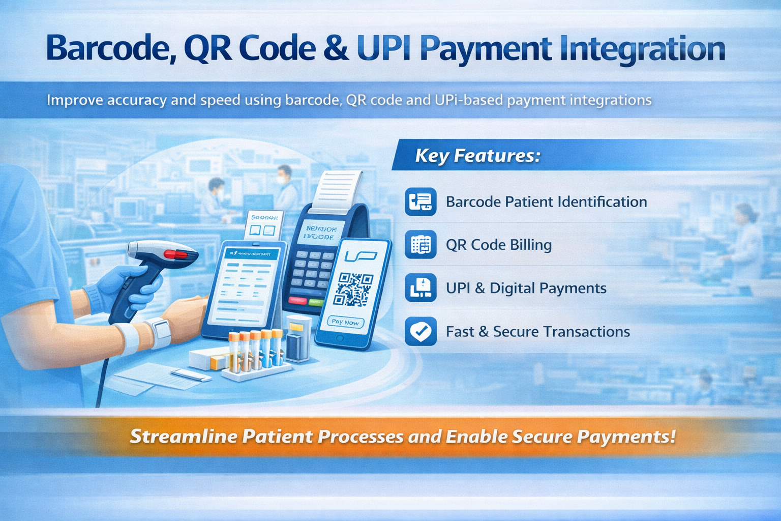 Barcode QR Code Hospital Software