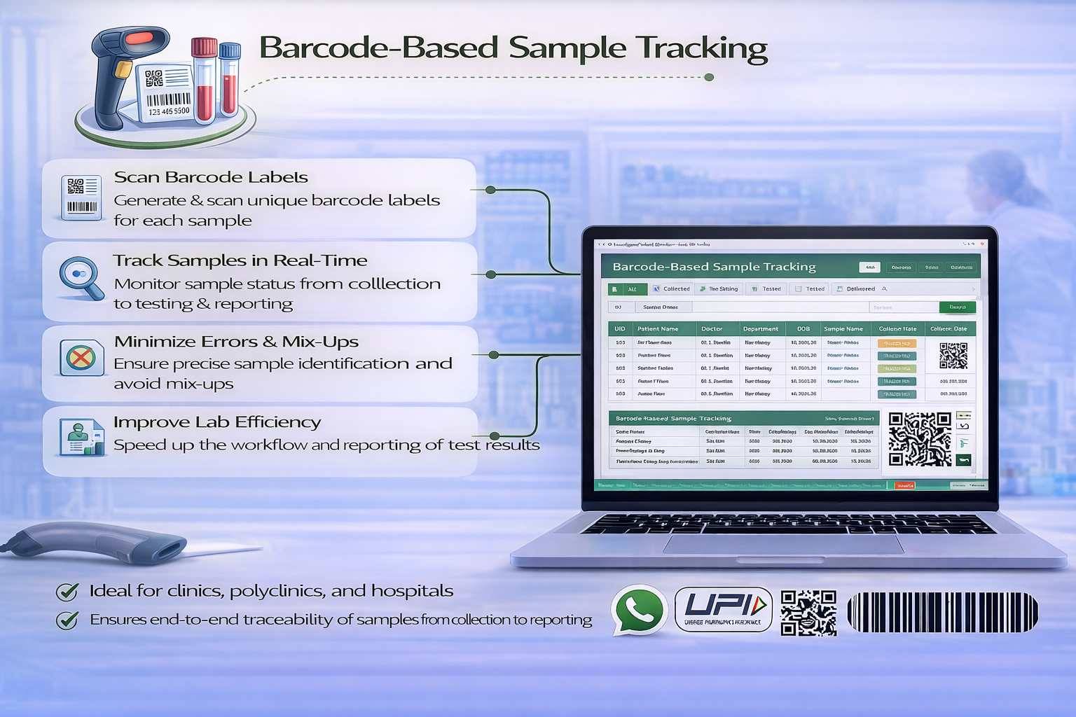 Barcode Based Laboratory Sample Tracking Software