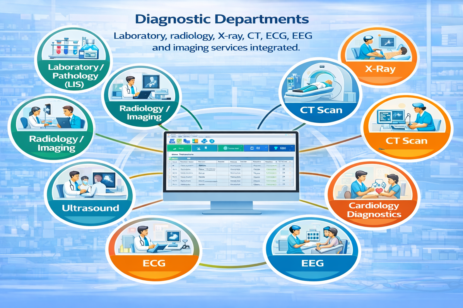 Diagnostic Department Management Software Dashboard