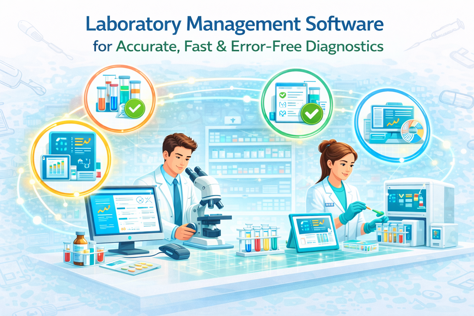 LIS Laboratory Management Software Dashboard