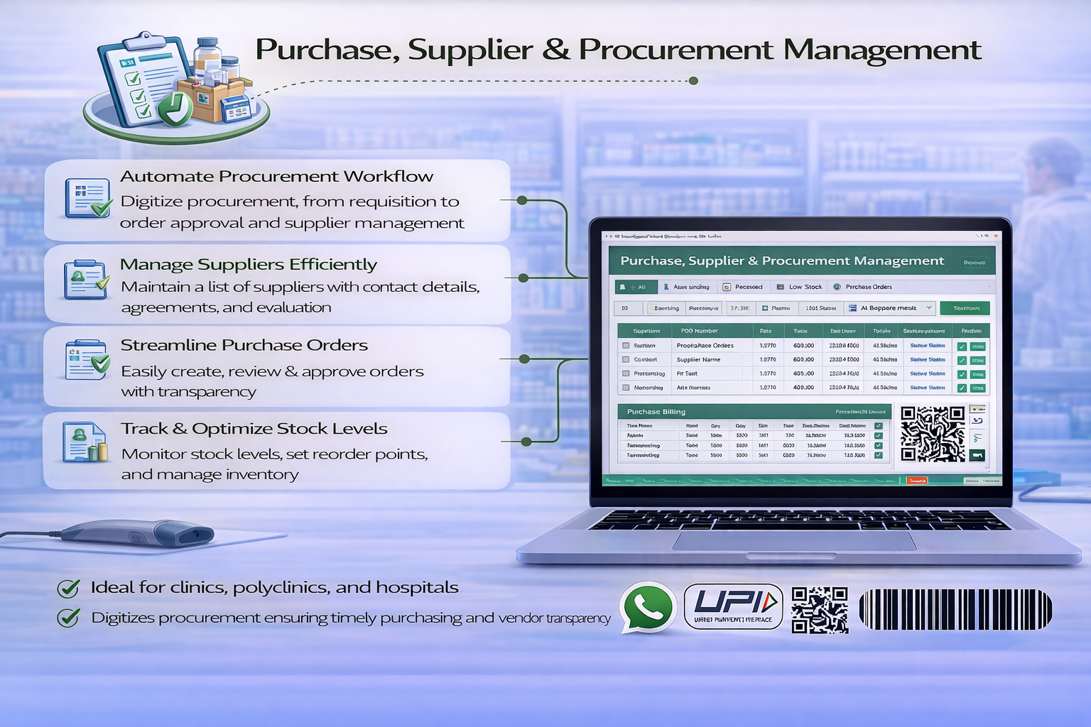 Hospital Purchase and Supplier Management Software