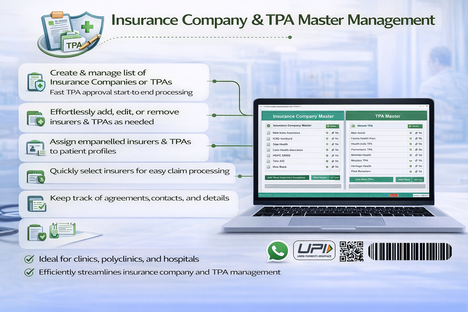 Insurance and TPA Master Management Software