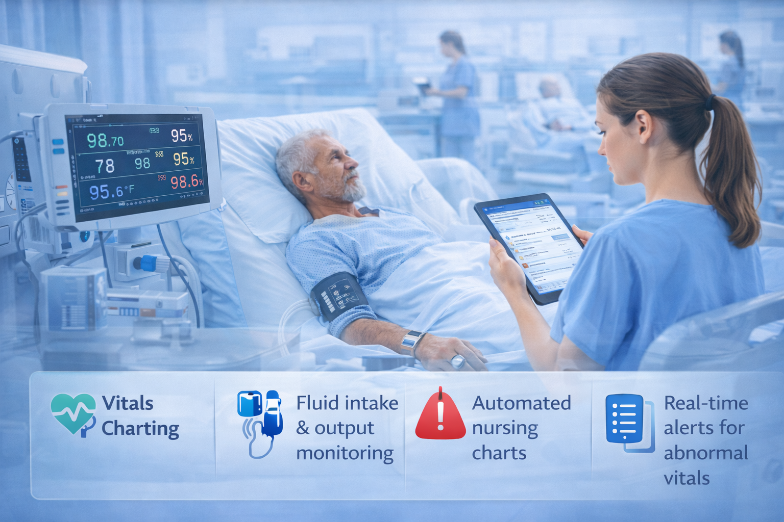 Vitals Monitoring and Bedside Care Software